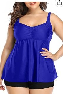 Photo 1 of Aqua Eve Plus Size Tankini Women 2 Pieces Swimsuits with Shorts Flowy Bathing Suits
SIZE 20W