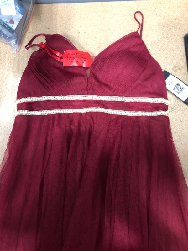 Photo 2 of Ever-Pretty Women's Maxi V Neck High Low Formal Sleeveless Empire Waist Dress 2121 Burgundy US4 SIZE 4XL (16)