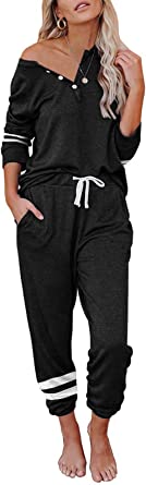 Photo 1 of FARORO Lounge Sets for Women 2 Piece Pajama Sets Joggers Outfits PJ Sets Nightwear Loungewear