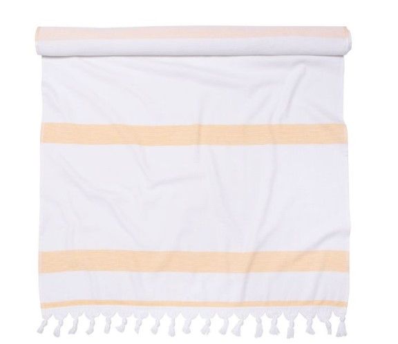 Photo 1 of (X6) Stripe Cotton 28" x 58"  Beach Towel with Tassels - 

