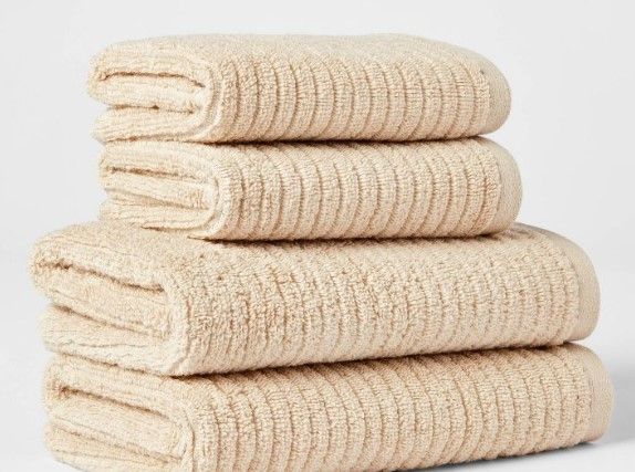 Photo 1 of (X2) Quick Dry Ribbed Bath Towel Set - Threshold