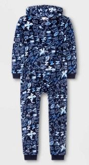 Photo 1 of (X2) Boys' Doodle Blanket Sleeper Union Suit - Cat & Jack  Dark
SIZE (XS 4/5)