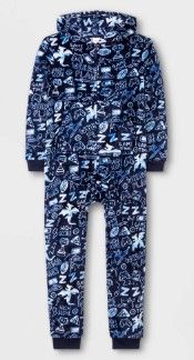 Photo 1 of (X2) Boys' Doodle Blanket Sleeper Union Suit - Cat & Jack  Dark
SIZE (XS 4/5)