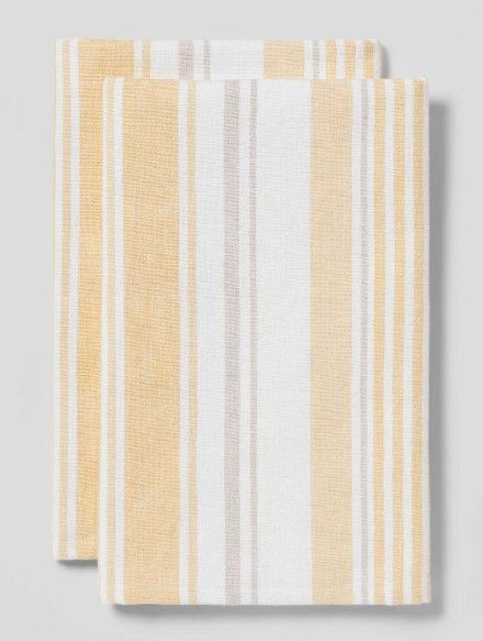 Photo 1 of (X4) 2pk Cotton Flat Weave Striped Kitchen Towels - Threshold