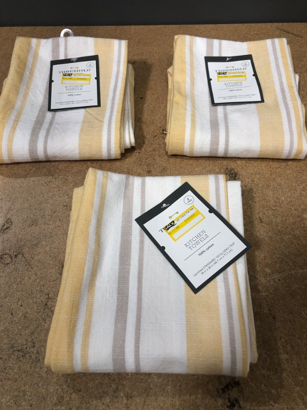 Photo 2 of (X3) 2pk Cotton Flat Weave Striped Kitchen Towels - Threshold