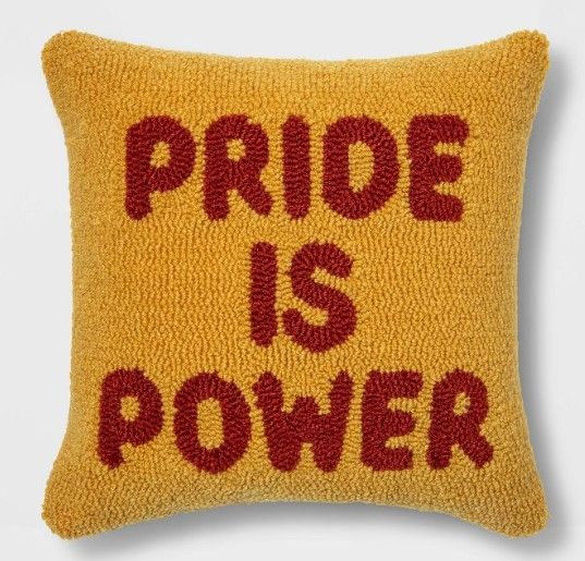 Photo 1 of (X2) Indoor Throw Pillow Pride is Power Mustard Yellow - Pride

