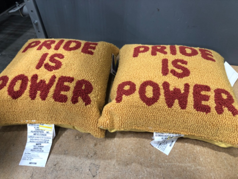 Photo 2 of (X2) Indoor Throw Pillow Pride is Power Mustard Yellow - Pride

