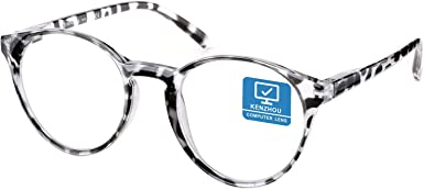 Photo 1 of (3-Pack) K KENZHOU Blue Light Blocking Glasses Women Round Rim Frame Eyeglasses
