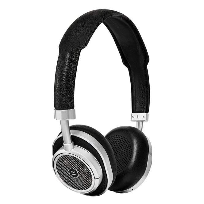 Photo 1 of Master & Dynamic MW50 Wireless On Ear Headphones, Silver Metal/Black Leather