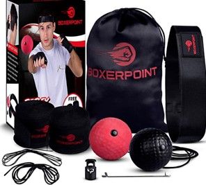 Photo 1 of Boxing Reflex Ball for Adults and Kids - React Reflex Balls on String with Headband