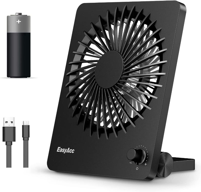 Photo 1 of Portable Desktop Battery Operated Fan, EasyAcc 6-Inch Personal Table Fan