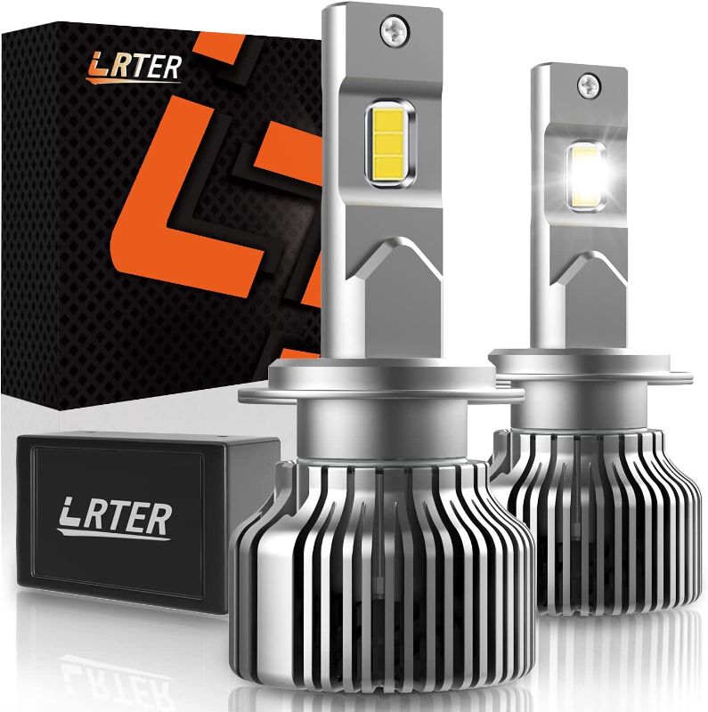 Photo 1 of LRTER H7 LED Headlight Bulbs, 110W 20000LM 6500K Cool White 400% Brighter Upgraded LED Headlights Conversion Kit Quick Installation, Pack of 2