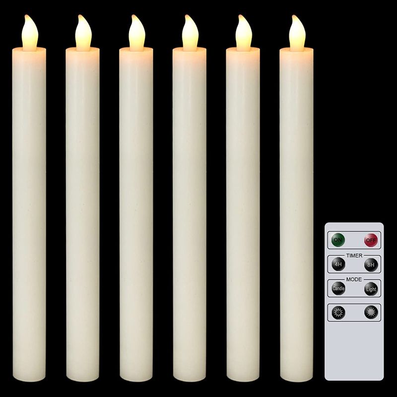 Photo 1 of Flameless LED Taper Candles Battery Operated set of 9 