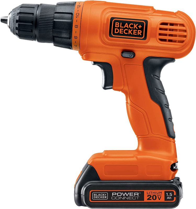 Photo 1 of BLACK+DECKER 20V MAX* POWERECONNECT Cordless Drill/Driver + 30 pc. Kit (LD120VA)