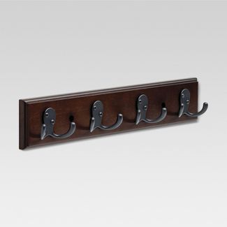 Photo 1 of 16" Rack with Double Prong Hook - Cocoa/Soft Iron - Threshold