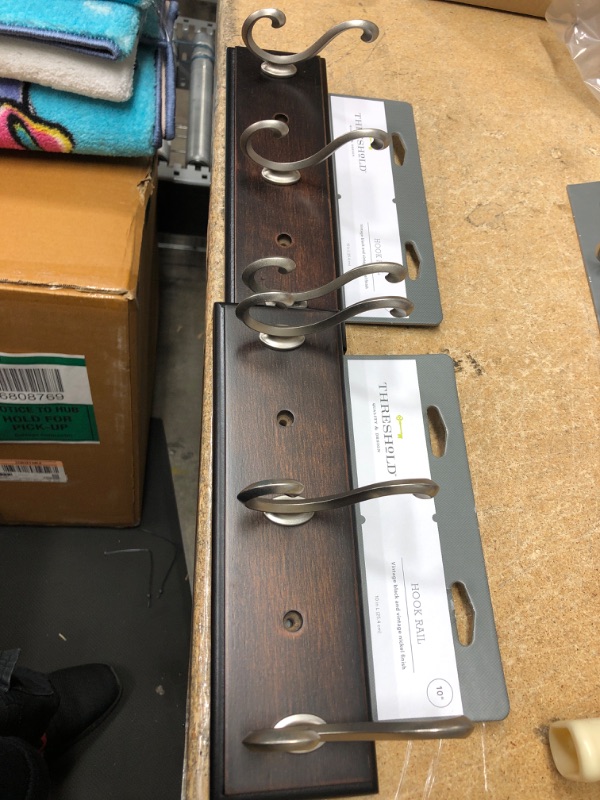 Photo 1 of 10" 3-Scroll Hook Rack -Vintage Black/Nickel - Threshold
2 sets 