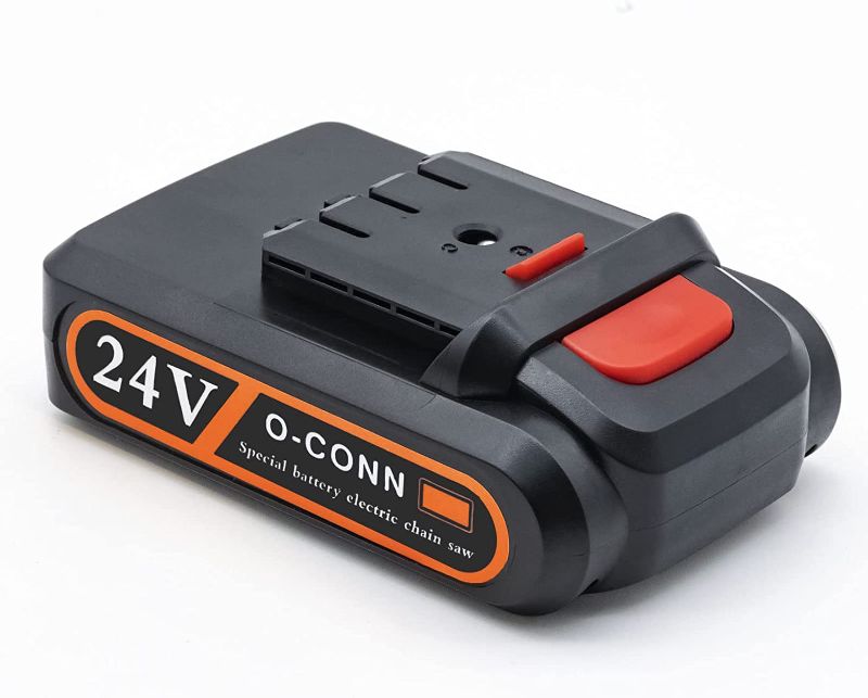 Photo 1 of Mini Chainsaw Battery Replacement, 24V 2000mAh Rechargeable Battery, Cordless Electric Portable Handheld Chainsaw Accessories (Model 1)
