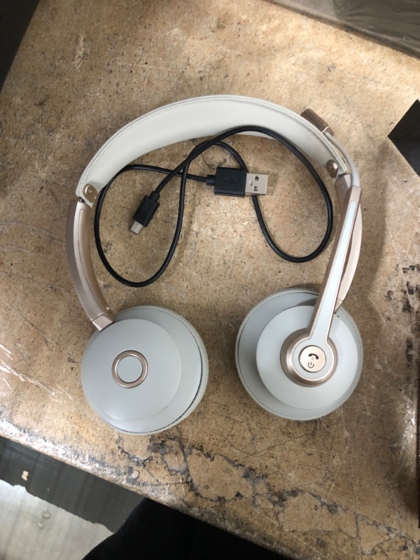 Photo 1 of Bluetooth Headset with Microphone, Wireless Headphones with Noise Cancelling Mic, 28hrs talktime, On Ear Headphones with Mic Mute for PC/Mac/Laptop/Zoom/Skype/Ms Teams/Call Center/Office/Home
