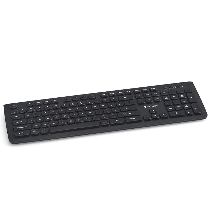 Photo 1 of Verbatim Wireless Slim Keyboard - Wireless Connectivity - RF - USB Type a Interface - Computer - PC, Windows, Mac OS, Linux - AAA Battery Size Support
