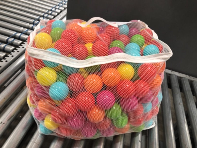 Photo 2 of BalanceFrom 2.3-Inch Phthalate Free BPA Free Non-Toxic Crush Proof Play Balls Pit Balls- 6 Bright Colors in Reusable and Durable Storage Mesh Bag with Zipper