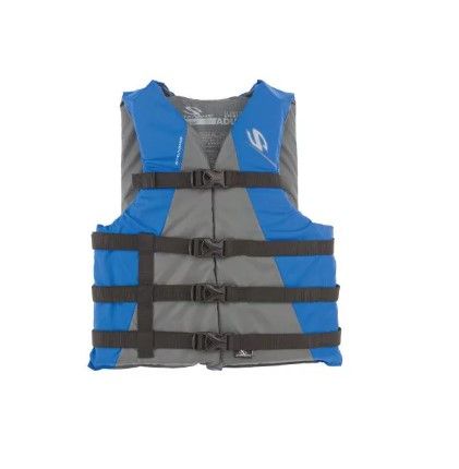 Photo 1 of Stearns Adult Unisex Classic Series Universal Life Jacket Flotation Vest, Blue