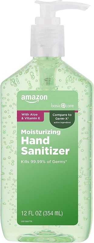 Photo 1 of Amazon Basic Care - Original Hand Sanitizer 62%, 34 Fluid Ounce (Pack of 4)