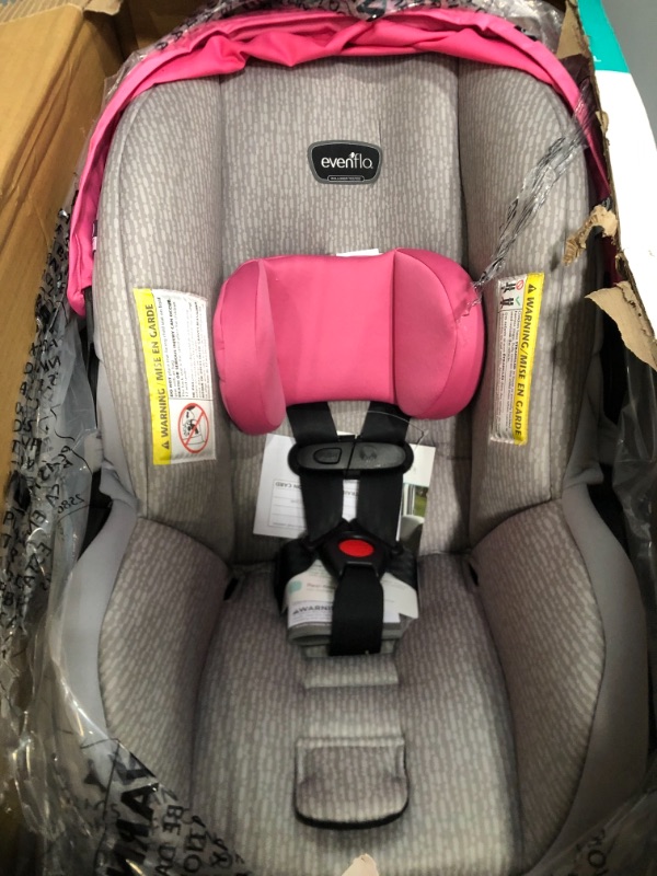 Photo 3 of Evenflo LiteMax 35 Infant Car Seat (Azalea Pink)
