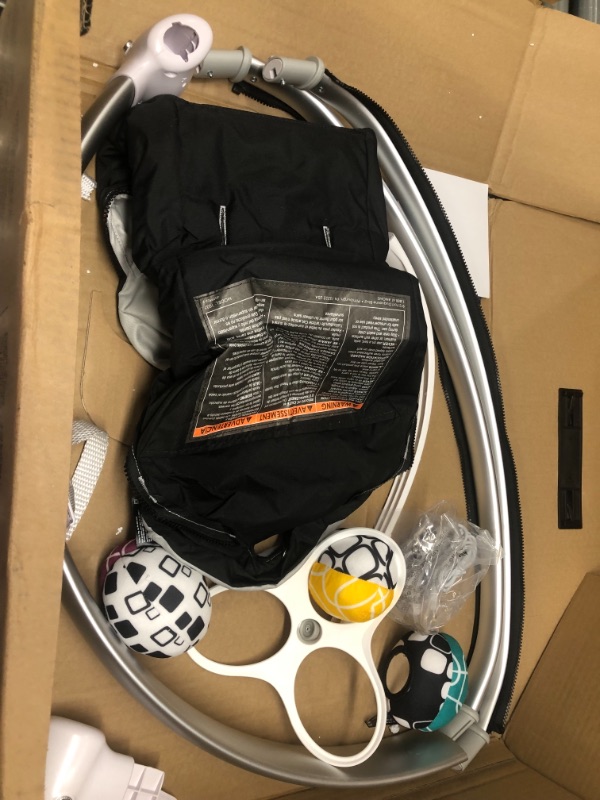 Photo 1 of 4moms mamaRoo 4 Multi-Motion Baby Swing, Bluetooth Baby Rocker with 5 Unique Motions, Nylon Fabric, Grey
