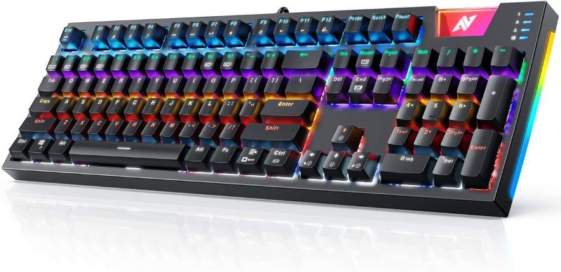 Photo 1 of ABKONCORE Gaming Mechanical Keyboard K660, RGB Side LED and Backlit Keyboard USB Wired Computer Keyboard with OUTEMU Blue Switches, 104 Full Key-Rollover, Anti Ghosting Keyboard with IP42 Splash-Proof