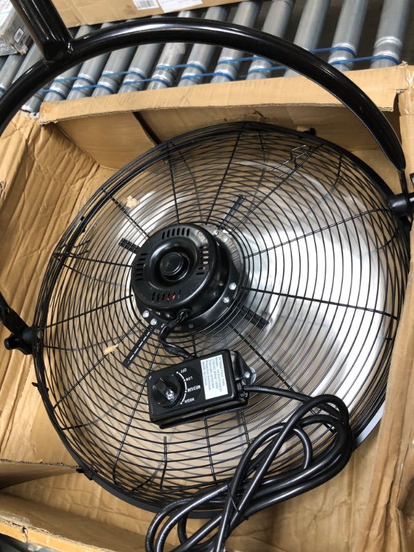 Photo 2 of Simple Deluxe 20 Inch Pedestal Standing Fan, High Velocity, Heavy Duty Metal For Industrial, Commercial, Residential, Greenhouse Use, Black
