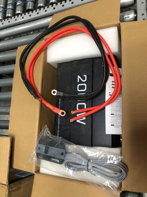Photo 1 of Renogy 2000W Pure Sine Wave Inverter 12V DC to 120V AC Converter for Home, RV, Truck, Off-Grid Solar Power Inverter 12V to 110V with Built-in 5V/2.1A USB Port, AC Hardwire Port, Remote Controller
