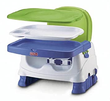 Photo 1 of Fisher-Price Baby Booster Feeding Seat, Blue/Green/Gray