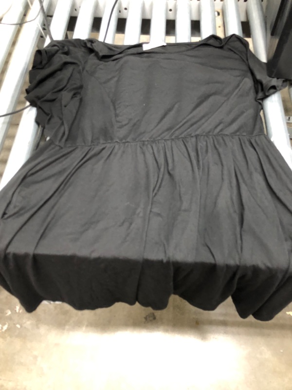 Photo 1 of Nemidor Women's Loose Short Sleeve Plus Size Plain T-Shirt Dress Casual Layered Swing Midi Dress with Pocket size 26