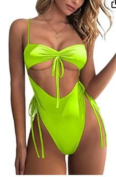 Photo 1 of ioiom Womens High Waisted One Piece Swimsuit Tummy Control Bathing Suit
