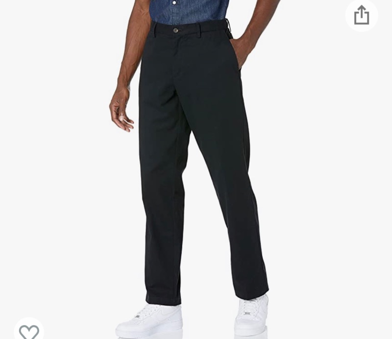 Photo 1 of Amazon Essentials Men's Classic-Fit Wrinkle-Resistant Flat-Front Chino Pant 36X32