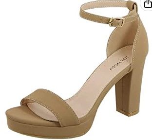 Photo 1 of (SIMILAR TO STOCK PHOTO)
Platform High Heel Open Toe Dress Sandal Over the Toe Strap BY TOP MODA
SIZE 6.5