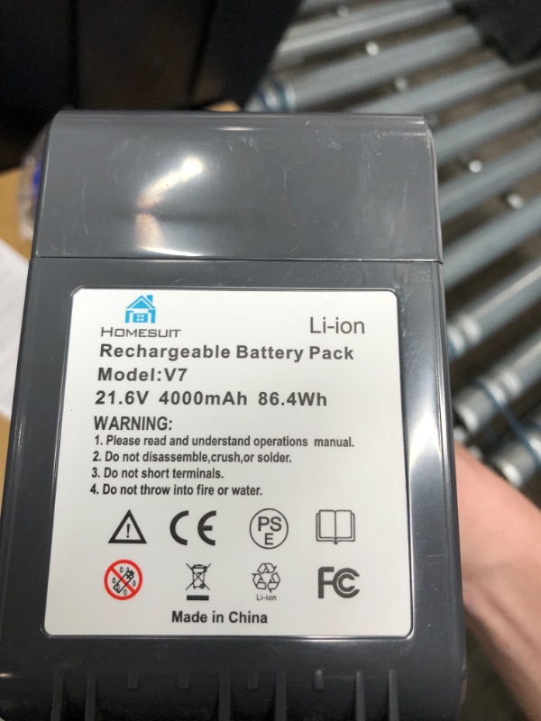 Photo 1 of Homesuit V7 Battery,21.6V 4000mAh SV11 V7 Replacement Battery for Dyson V7 Motorhead Pro V7 Trigger V7 Animal V7 Abosolute V7 Fluffy V7 HEPA V7 Car+Boat Handheld Vacuum Cleaner with 2 Filters 
