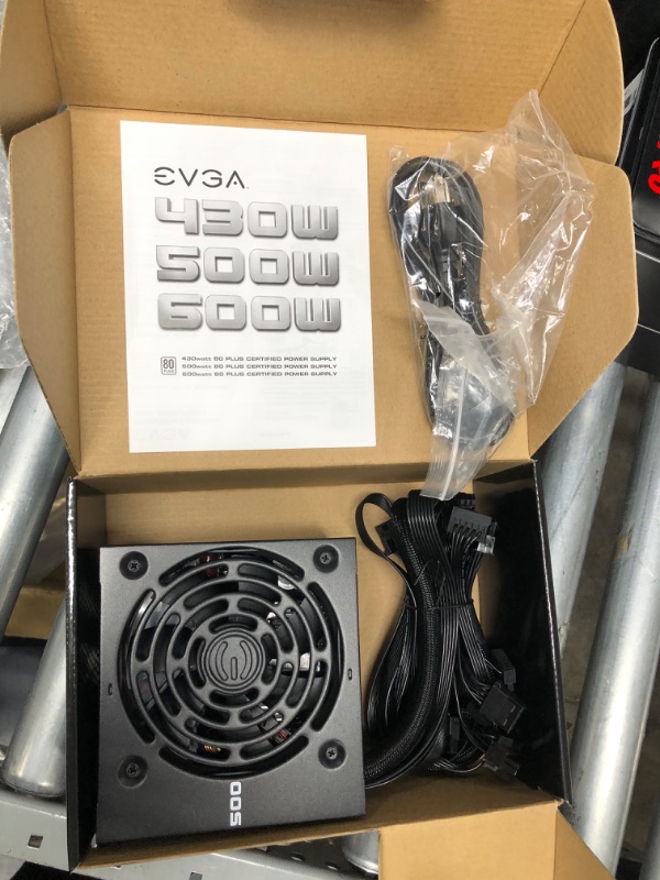 Photo 4 of EVGA 500 W1, 80+ WHITE 500W Power Supply( 100-W1-0500-KR)
