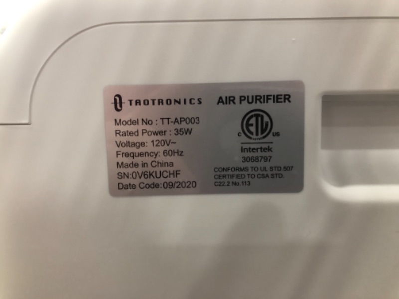 Photo 5 of Air Purifier for Home Smoke Pollen Pet Dander, Air Quality Monitor Sensor