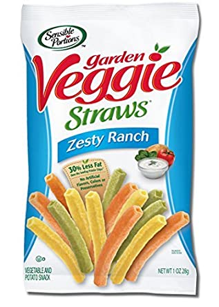 Photo 1 of **best by Aug19 2022**
Sensible Portions All Natural Zesty Ranch Garden Veggie Straws; 1 oz. 25pk