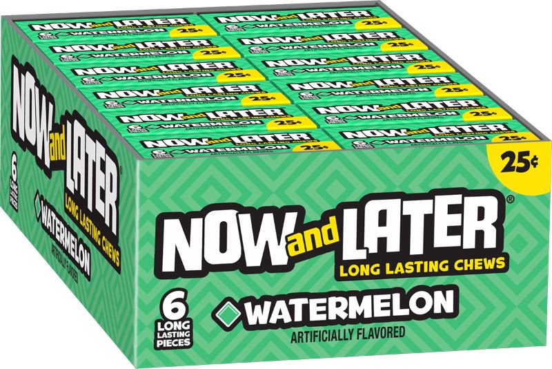 Photo 1 of  1 Pack Now and Later Original Watermelon Taffy Chews Candy (Expires September 1 2022)
