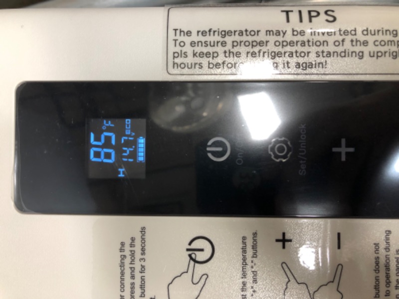 Photo 1 of F40C4TMP Portable Refrigerator 20 Quart 12 Volt Freezer (-7.6?~50?) Car Fridge With Compressor 110-240V AC For Camping, Truck, RV, Travel, Boat and Home Use
