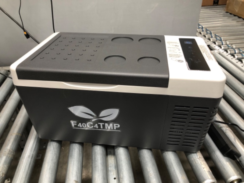 Photo 1 of F40C4TMP Portable Refrigerator 20 Quart 12 Volt Freezer (-7.6?~50?) Car Fridge With Compressor 110-240V AC For Camping, Truck, RV, Travel, Boat and Home Use
