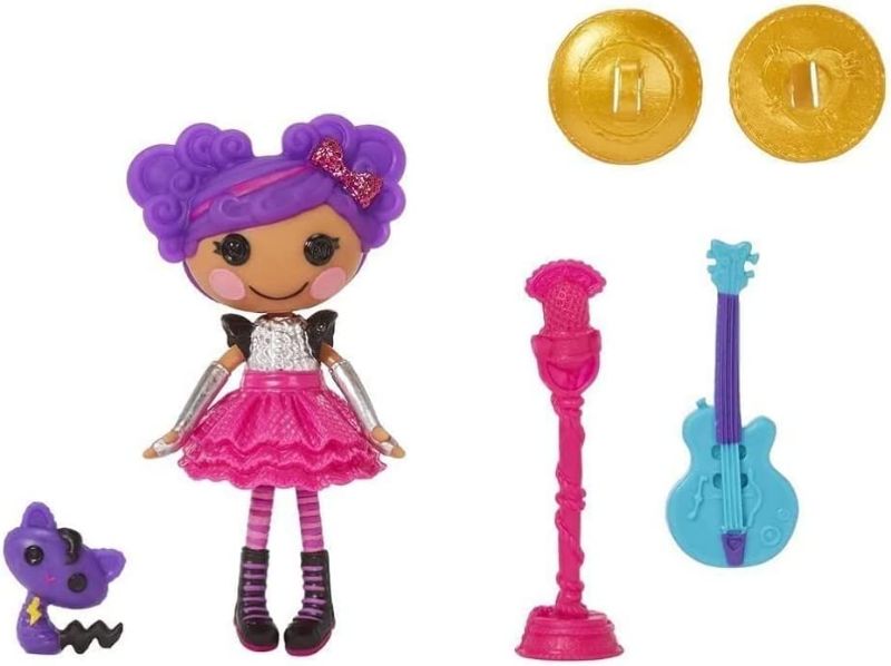 Photo 1 of (2)Lalaloopsy Mini Doll - Storm E. Sky with Mini Pet Cool Cat, 3" Rocker Musician Purple Doll with Mini Guitar
(1)Lalaloopsy Mini Doll - Cloud E. Sky with Mini Pet Poodle, 3" Angel Mini Doll with White Hair, Halo, Wings 
(1)Lalaloopsy Mini Doll - Confetti