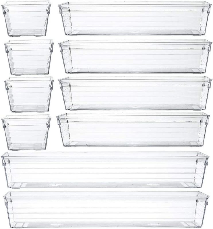 Photo 1 of 15 pcs Clear Plastic Drawer Organizer Trays
Sizes: small, medium, large