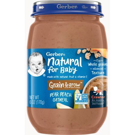 Photo 1 of **best by: 9/30/2023**
Gerber 3rd Food Glass Pear Peach Oatmeal Baby Meals - 6oz
12count