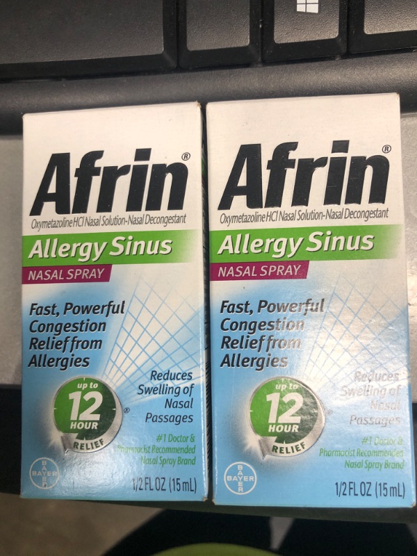 Photo 3 of **best by: 05/2023*
Afrin Allergy Sinus Spray - 0.5 fl oz
2pack