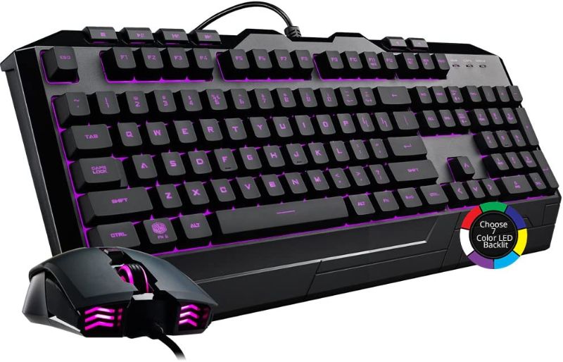 Photo 1 of Cooler Master Devastator 3 Gaming Keyboard & Mouse Combo, 7 Color Mode LED Backlit, Media Keys, 4 DPI Settings, Model:SGB-3000-KKMF1-US
