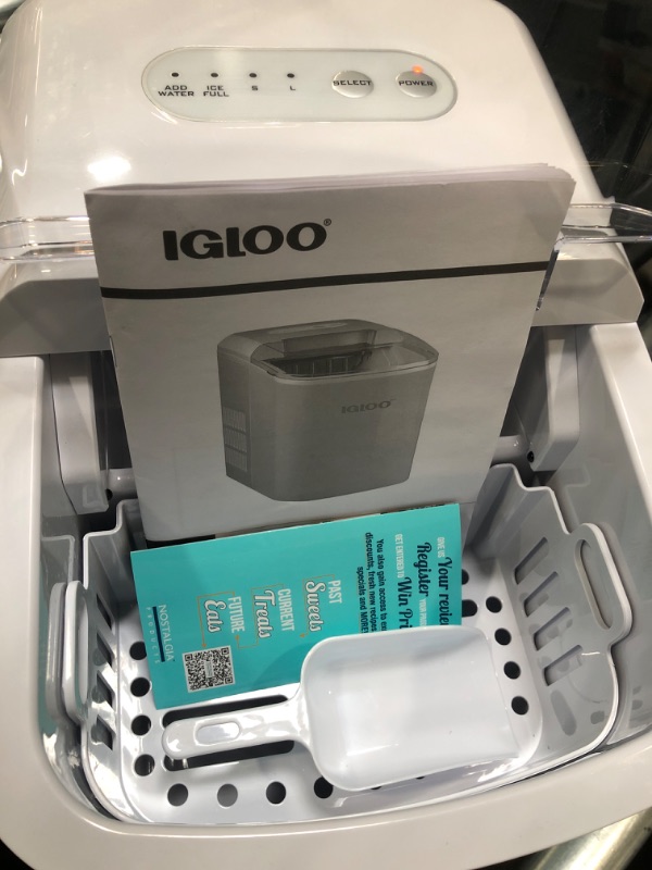 Photo 2 of Igloo Automatic Portable Electric Countertop Ice Maker Machine, 26 Pounds in 24 Hours, 9 Ice Cubes Ready in 7 minutes, With Ice Scoop and Basket