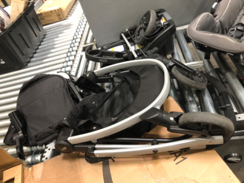 Photo 3 of (Major Use) Graco Modes Pramette Travel System, Includes Baby Stroller with True Pram Mode, Reversible Seat, One Hand Fold, Extra Storage, Child Tray and SnugRide 35 Infant Car Seat, Ellington
